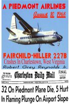 A Piedmont Airlines Fairchild-Hiller 227B Crashes In Charlestown, West Virginia August 10, 1968