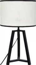 tafellamp  safari beige & zwart  hoogte 48 cm