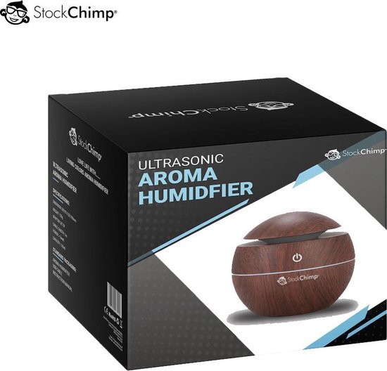 StockChimp - Aroma Diffuser / Humidifier met LED sfeerverlichting - Luchtbevochtiger - Aromatherapie - StockChimp