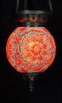 Hanglamp - Turks - Oosters - rood/oranje - circa - Ø 25 cm