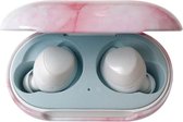 DW4Trading® Hardcase hoesje roze marmer geschikt voor Samsung galaxy earbuds+