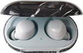 DW4Trading® Hardcase hoesje zwart marmer geschikt voor Samsung galaxy earbuds+