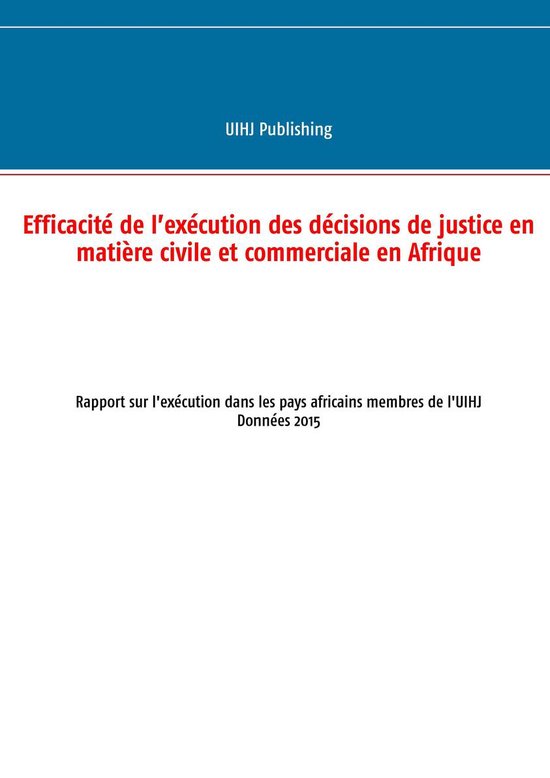 Efficacité de l'exécution des décisions de justice en mat ... - cover