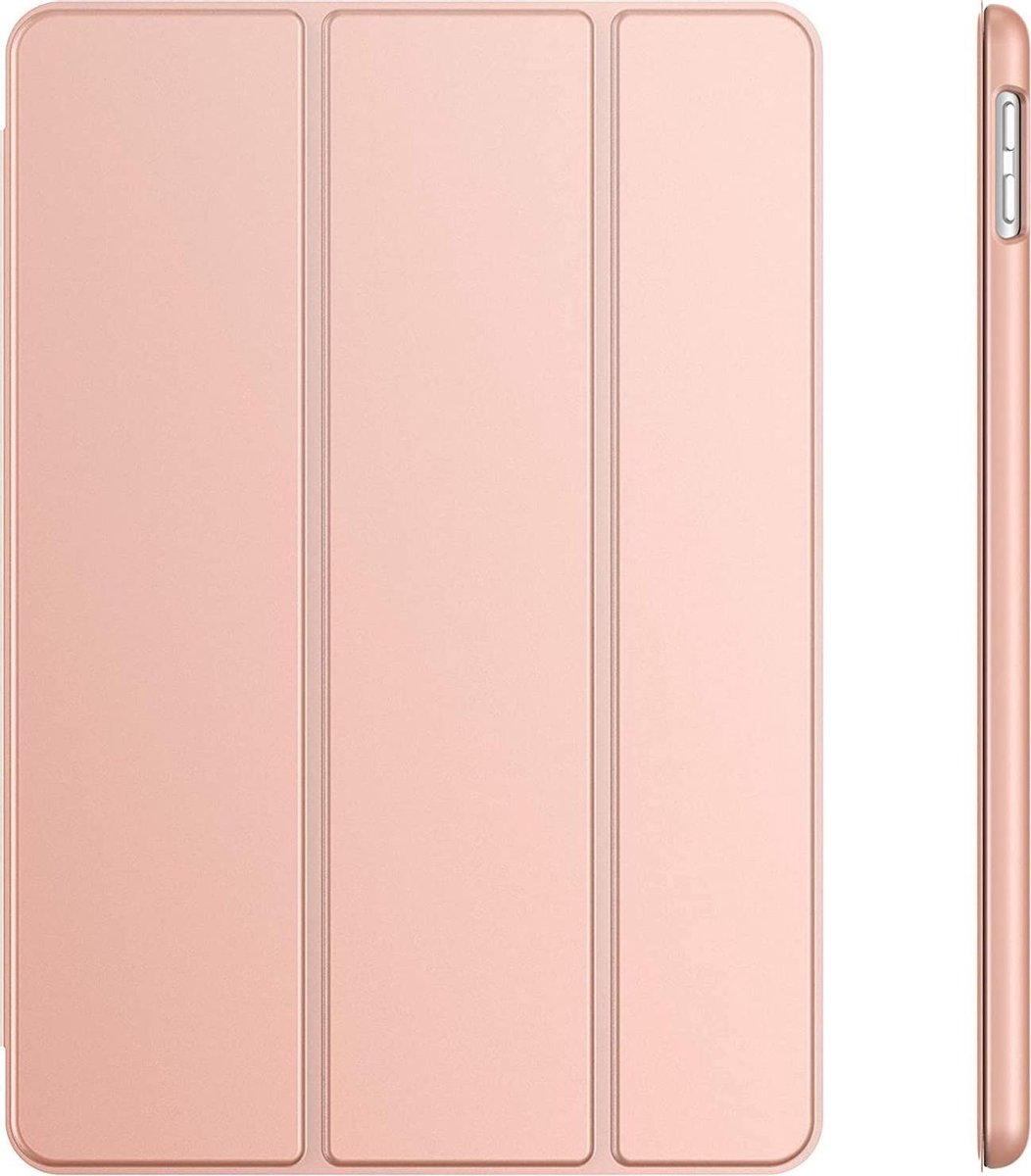 Tablethoes Geschikt voor: Apple iPad Air 2019 10.5 inch Ultraslanke Hoesje Tri-Fold Cover Case - Rose Goud