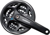 Crankstel Shimano Altus FC-CM311 7/8V  - 48/38/28T met kettingrand - zwart