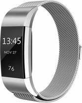 Fitbit charge 2 milanese band - zilver - ML - Horlogeband Armband Polsband