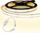 Led strip 4 meter Warm Wit - Strakke lichtlijn 504 leds p/m - met bediening