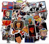 Donald Trump stickers - 50 stuks - voor laptop, muur, agenda, auto etc. - Grappige Anti-trump sticker