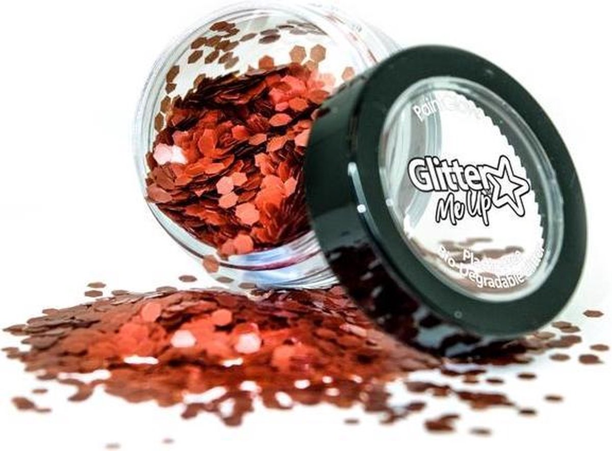 PaintGlow Bio Degradable Chunky Loose Glitter Poppy
