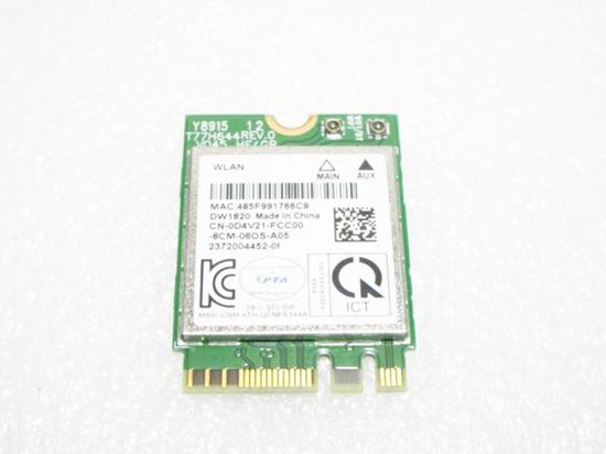 Buy Dell Wireless 1820A DW1820 WLAN WiFi 802.11AC + Bluetooth 4.1 M.2