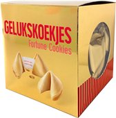 Fortune Cookies Gelukskoekjes in Gouden Doos 12 Stuks - Leuk Snoep Cadeau WERELD BEROEMD
