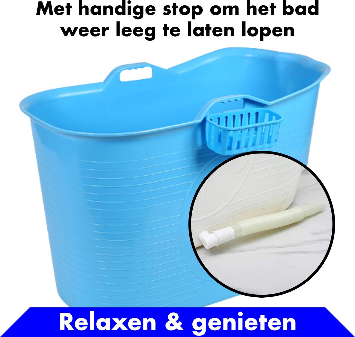Bath Bucket Blauw Zitbad Mobiel Bad Voor Volwassenen Bad