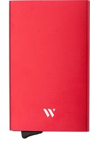 Wallix® Pasjeshouder - Aluminium - Uitschuifbaar - Unisex Creditcardhouder - 100% RFID Veilig - Rood