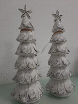 decoratieve besneeuwde kerstbomen