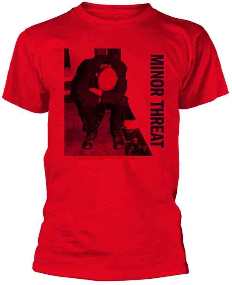 Minor Threat Heren Tshirt -L- Minor Threat LP Rood