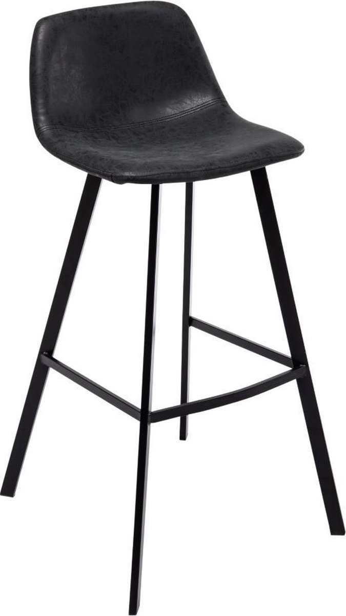 Maret barkruk zwart kunstleder 65cm
