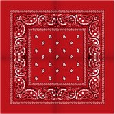 Katoenen boeren cowboy zakdoek bandana rood 55x55 cm