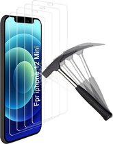 4x Screenprotector Geschikt voor: iPhone 12 Mini Screen Protector [4-Pack] Tempered Glas