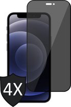 Privacy Screenprotector geschikt voor iPhone 12 Mini - 4x FullGuard Screen Protector
