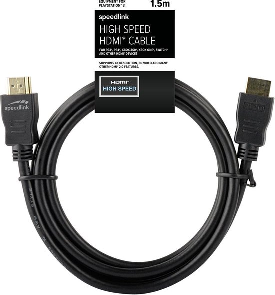 Speedlink Hdmi Kabel 1.4 1,5 Meter PS3 + Xbox 360 | bol.com