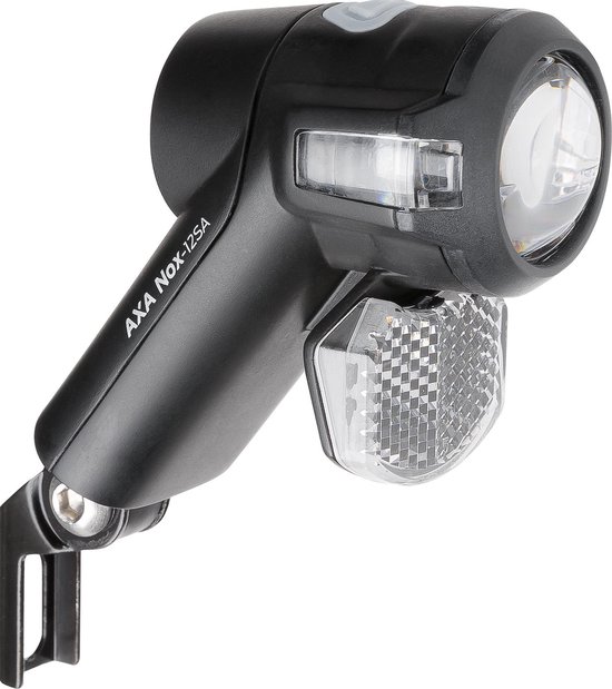 AXA Nox Sport 12 Lux - Fietslamp voorlicht - LED Koplamp - Fietsverlichting op Batterij - Auto/Off - Zwart