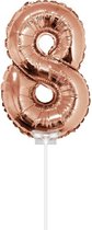 Haza Original Folieballon Cijfer 8 40 Cm Rosé Goud