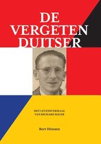Boekcover met tekst 'DE VERGETEN DUITSER' en een foto van een jonge man met bril.