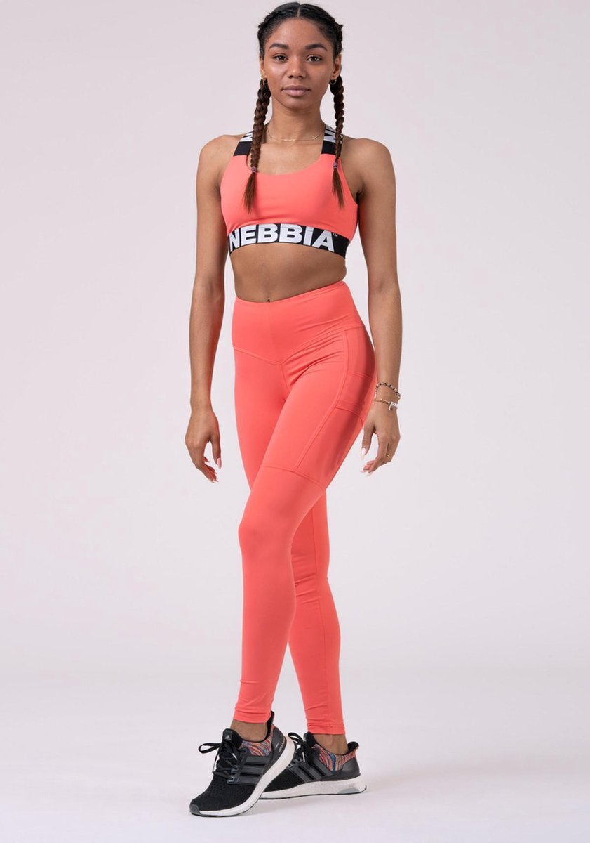 High Waist Sportlegging Dames Perzik - Nebbia 505 Fit en Smart Legging