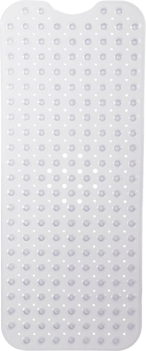 Relaxdays antislip douchemat met zuignappen - badmat - anti slip mat - voor in bad - XL - doorzichtig