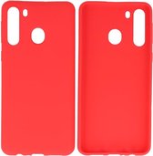 Hoesje Geschikt voor de Samsung Galaxy A21 - Backcover Color Telefoonhoesje - Rood