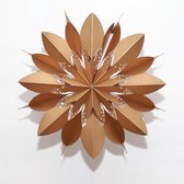 Kerstster met verlichtingsset nr. 47 - Gouden Snowflake " autumn flower" - Kerststerren - Kerstverlichting - Kerstdecoratie - Ø 60 cm