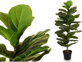 Groene kunstplant "Tabaksplant" H. 90 cm