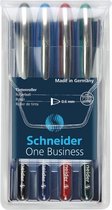 Schneider S-183094 Rollerball One Business 0,6mm Etui 4 Stuks