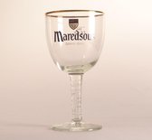 Maredsous Bierglas - 33cl - Origineel glas van de brouwerij - Glas op voet - Nieuw
