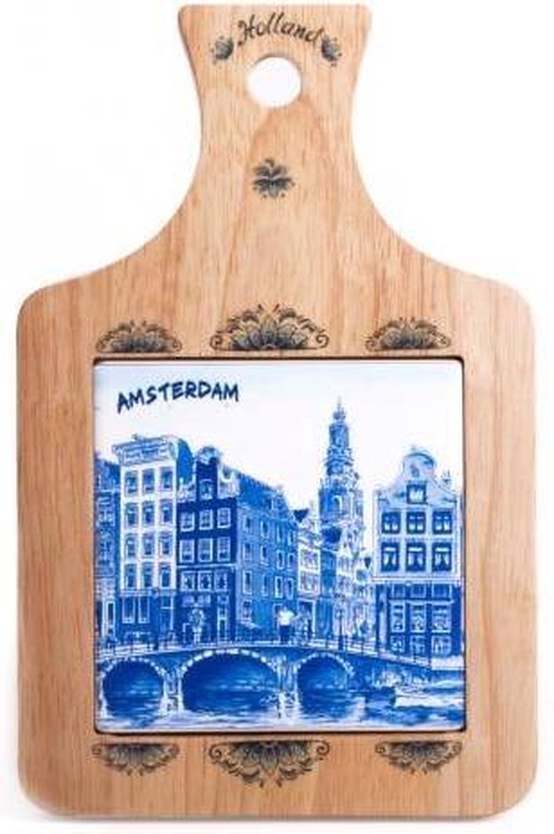 Kaasplank Vierkant 22 X 14 Cm Gracht Db Amsterdam - Souvenir