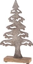 Boom metaal op hout 35 cm - Dijk Natural Collections - kerstboom