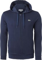 Lacoste heren hoodie sweatsvest - met rits - donkerblauw - Maat: 3XL