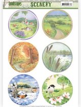 Die Cut Topper - Scenery - Jeanine's Art - Landscapes - Landscape Circle