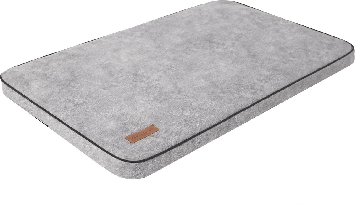 Dogs Lifestyle benchkussen misty grijs M: 75x48x5 cm