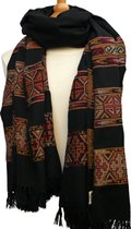 Echarpe en laine de yak - couverture chaude en laine de yak - très grand châle - env.200 x 100 cm