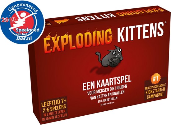 Thumbnail van een extra afbeelding van het spel Spellenbundel - Kaartspellen - 2 Stuks - De Crew & Exploding Kittens