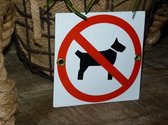 Emaille Verbodsbod Pictogram \'verboden Voor Honden