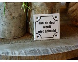 Emaille Deurbordje \'aan De Deur Wordt Niet Gekocht\'