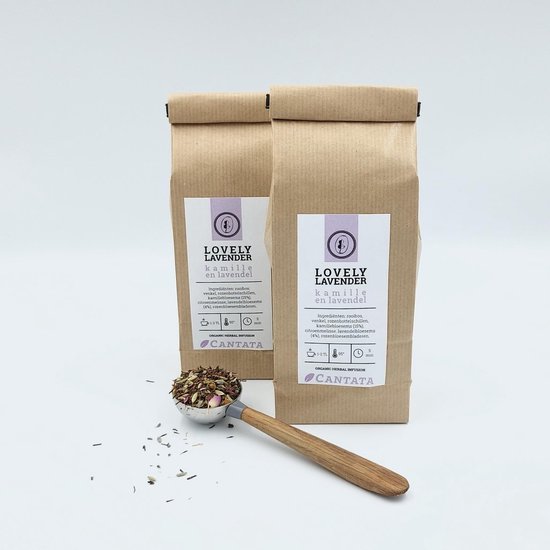 Kruidenthee bio (kamille en lavendel) 300g losse thee bol