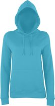 Awdis Gewoon Hoods Vrouwen/dames Girlie College Pullover Hoodie (Turquoise Surf)