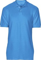 Gildan Softstyle Heren Korte Mouw Dubbel Pique-Pique Poloshirt (Saffier)