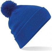 Beechfield Unisex Original Pom Pom Winter Beanie Hat (Helder Koninklijk)