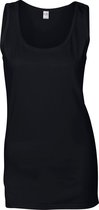 Gildan Dames Zachte Stijl Tank Top Vest (Zwart)