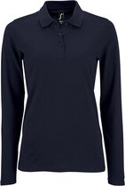 SOLS Dames/dames Perfecte Lange Mouw Pique Polo Shirt (Franse marine)