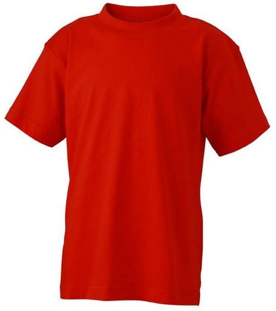 T-shirt Basic James and Nicholson Enfants/ Enfants (rouge tomate)